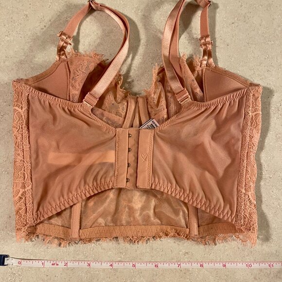 Victoria's Secret Dream Angels Bustier Bra Push up without padding 32DD Pink Lac - Picture 5 of 10